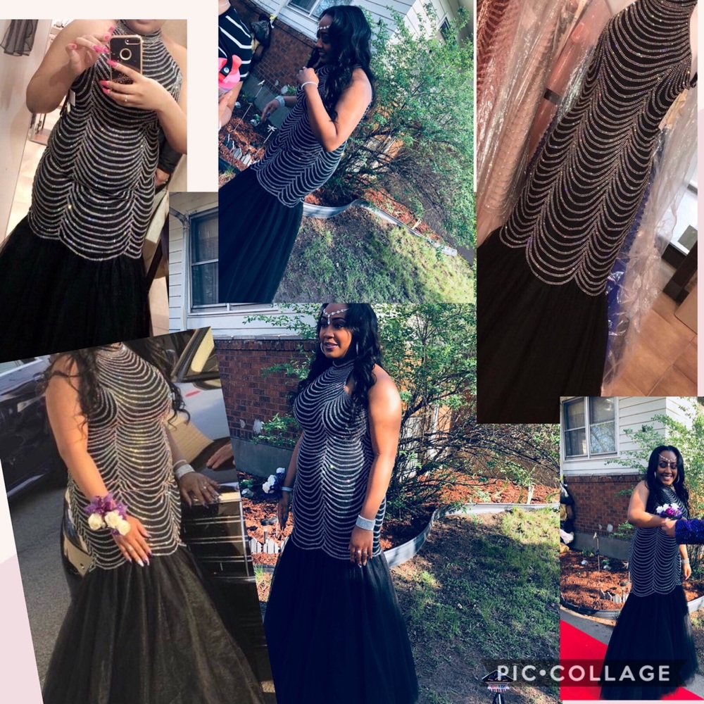 Rhinestone prom dress